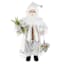 Arctic Wonderland White Velvet Santa with Trim, 18"