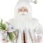 Arctic Wonderland White Velvet Santa with Trim, 18"