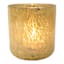 Gold Mercury Glass with Gold Frit Candle Holder, 3.5"