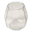 Faceted Clear Glass Hurricane, 6"