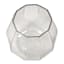 Faceted Clear Glass Hurricane, 6"