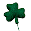 Green Shamrock Felt Pick, 14"