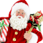 Classic Christmas Santa with Sack & Gift, 11"