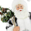 Black and White Check Santa, 11"