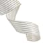2.5" Gold & White Stripe Ribbon, 10yd