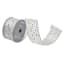 2.5" Silver Dot Ribbon, 10yd