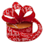 2.5" Red Gingerbread House Ribbon, 10yd