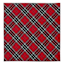 Homespun Set of 4 Holiday Plaid Cloth Napkins, 20"