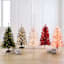 (A11) Pre-Lit Red Tinsel Christmas Tree, 4'
