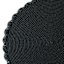 Havala Black Crochet Round Placemat, 15"