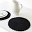 Round Black Havala Crochet Placemat, 15"