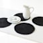 Havala Black Crochet Round Placemat, 15"