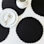 Round Black Havala Crochet Placemat, 15"