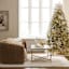 Crosby St. Isabella Gold Coffee Table with Marble Top