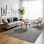 (B834) Found & Fable Dassel Black Woven Area Rug, 7x10