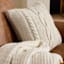 The Cozy Shop White Cable Knit Faux Fur Reversible Throw Pillow, 18"