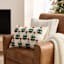 The Cozy Shop White Cable Knit Faux Fur Reversible Throw Pillow, 18"