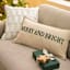 Merry & Bright Embroidered Throw Pillow, 14x22