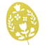 Yellow Floral Cutout Egg Pick, 14"