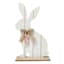 White Wooden Rabbit Decor, 25"