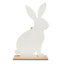 White Wooden Rabbit Decor, 25"