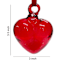 Red Glass Heart Ornament, 3"