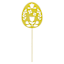 Yellow Floral Cutout Egg Pick, 14"
