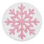 Mrs. Claus' Bakery Pink Snowflake Beaded Placemat, 14"