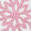 Mrs. Claus' Bakery Pink Snowflake Beaded Placemat, 14"