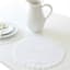 Havala White Crochet Round Placemat, 15"