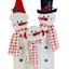 Homespun Holiday Merry Christmas Snowman Family Decor, 34"
