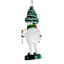 Wooden Snowman Ornament, 4"