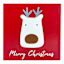 Merry Christmas Red Deer Box Sign