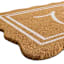 White & Natural Scalloped Welcome Coir Mat, 22x47