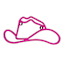Innovibe Hot Pink Cowboy Hat Neon Wall Sign