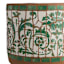 Handcrafted Green & White Mosaic Round Outdoor Planter, Small