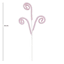 Pink Sequin Curly Stem, 30.5"