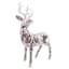 Pink Sequin Deer with White Glass Tree 3-Piece Set