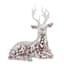Pink Sequin Deer with White Glass Tree 3-Piece Set