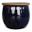 Rolled Blueberry Ceramic Outdoor Planter, Large