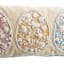 Easter Eggs Embroidered Velvet Applique Throw Pillow, 14x20