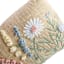 Easter Floral Embroidered Slub-Textured Throw Pillow, 14x20