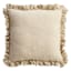 Easter Neutral Crosshatch Throw Pillow with Ruffle Border, 20"