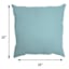 Canal Blue Canvas Oversized Square Outdoor Throw Pillow, 20"