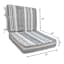 2-Piece Calisto Pinstripe Outdoor Deep Seat Cushion