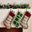 Homespun Red Stocking & Garland 7-Piece Set