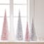 Silver Glittered Cone Tree, 30"