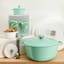 REAL SIMPLE Green Enameled Cast Iron Dutch Oven, 5qt