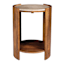 Ansel Travertine Accent Table, Mango Wood
