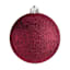 6-Count Burgundy Mix Shatterproof Ornaments, 100mm